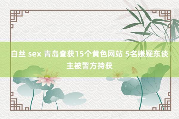 白丝 sex 青岛查获15个黄色网站 5名嫌疑东谈主被警方持获